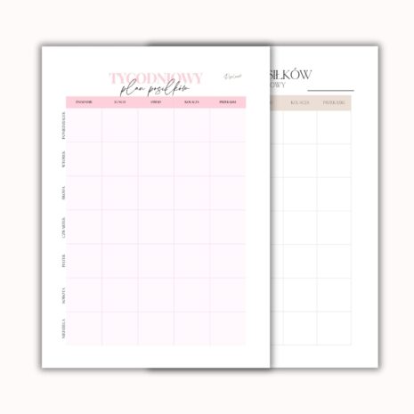 Tygodniowy Plan Posiłków Tygodniowy Plan Posiłków